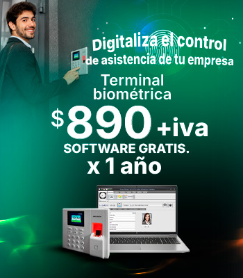 checador huella digital Hikvision DS-K1A8503EF-B con software por 1 año gratis
